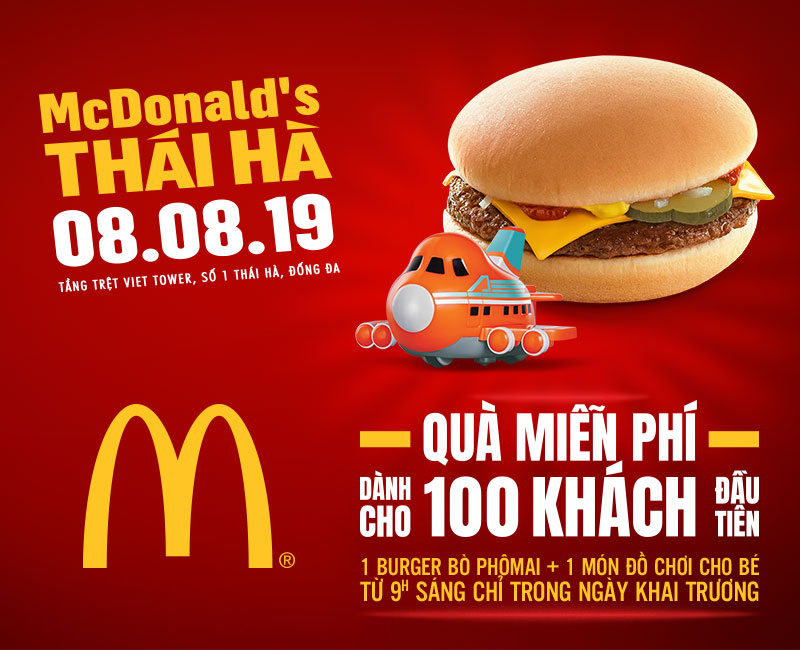 Khai trương nhà hàng McDonald’s Thái Hà 08.08.2019